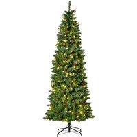 Bon Noel 7Ft Prelit Pencil Christmas Tree with LED Light Berry Xmas Decoration