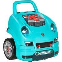 Kids Truck Engine Toy Set w/ Horn Light Car Key Age 3-5 Years, Teal Green