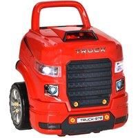Homcom Kids Truck Engine Toy Set W/ Horn Light Car Key For 3-5 Years Old Red