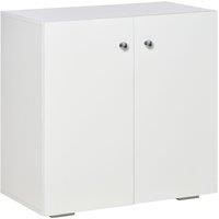 Homcom Freestanding 2 Door Storage Cabinet With Shelf White