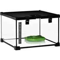 Pawhut Glass Reptile Terrarium Habitats For Lizards/Frogs/Snake - 30 X 30 X 20cm