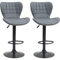 Bar Stools Set of 2 Adjustable Height Swivel Bar Chairs with Footrest