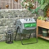 Alfresco 160L Outdoor Tumbling Compost Bin, Grey