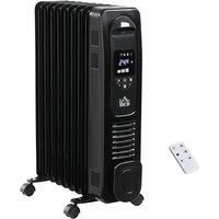 2180W Oil Filled Radiator, 9 Fin Portable Heater w/ Timer Remote Control