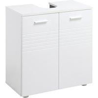 kleankin Under Sink Cabinet, Bathroom Vanity Unit, Pedestal Under Sink Design, Storage Cupboard with Adjustable Shelf, White