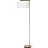 Homcom Floor Lamp With Linen Lampshade Round Base