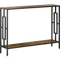 Industrial Console Table w/ Storage Shelf Narrow Dressing Desk for Hallway