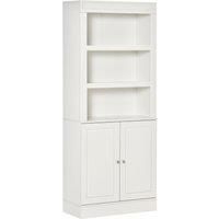 Modern Kitchen Cupboard Freestanding Sideboard with 6-Tier Shelving, White