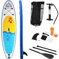 HOMCOM Inflatable Stand Up Paddle Board, 10/' x 30" x 4", Non-Slip SUP, with ISUP Accessories, Hand Pump, 1 Fin, Adj Paddle, Backpack for Youth Adult Beginners/Experts