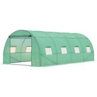 Outsunny 6 x 3M Polytunnel Walkin Garden Greenhouse with Zip Door and Windows