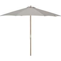 Outsunny 3M Fir Wooden Garden Parasol Sun Shade Outdoor Umbrella Canopy - Grey