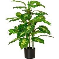 HOMCOM Artificial Evergreen Tree Fake Decorative Plant in Nursery Pot for Indoor Outdoor Décor, 95cm