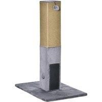 PawHut Cat Scratching Post, 79cm Tall Jute Scratcher Climber, Cat Tree Activity Center with Carpet Base, Dangling Ball, Grey
