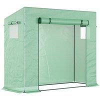 Outsunny 198x77x168cm Tomato Greenhouse Grow House With Roll Up Door