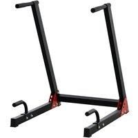HOMCOM Upper Body Dip Stand Station Workout Equipment For Pull Ups Push Ups Black