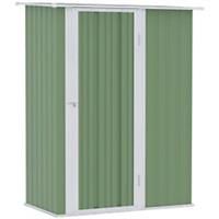 Outsunny Garden Storage Shed with Lockable Door Sloped Roof for Bike Light Green