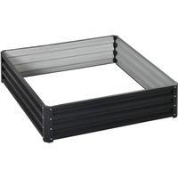 Raised Garden Bed Box with Weatherized Steel - Grey