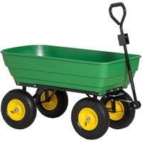 Outsunny 125 Litre LargeHeavy Duty Garden Cart - Green