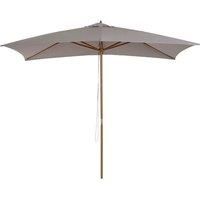 Outsunny 2 x 3m Wood Wooden Garden Parasol Sun Shade Patio Outdoor Umbrella Canopy New (Light Grey)