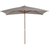 Outsunny 2 x 3m Wooden Parasol Garden Umbrellas Sun Shade Patio Outdoor Umbrella Canopy New (Light Grey)