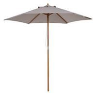 Outsunny 2.5m Wood Garden Parasol Sun Shade Patio Outdoor Wooden Umbrella Canopy