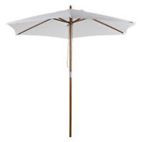 Outsunny 2.5m Wood Garden Parasol Sun Shade Patio Outdoor Wooden Umbrella Canopy
