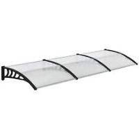 Outsunny Door Canopy Outdoor Awning Rain Shelter for Window Porch 300x100 Clear