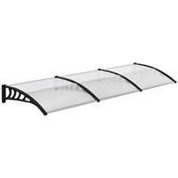 Outsunny Door Canopy Outdoor Awning Rain Shelter for Window Porch 300x100 Clear