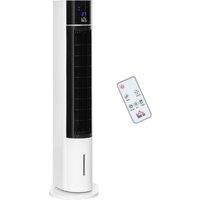 Bladeless Air Cooler, Evaporative Tower Fan Humidifier Unit w/ Oscillating
