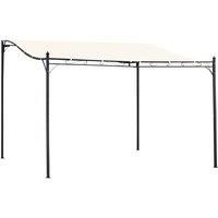 Outsunny 4 X 3M Canopy Wall Gazebo - Cream