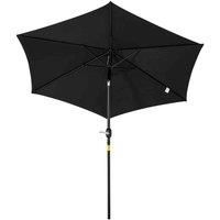 Outsunny Patio Umbrella Parasol Sun Shade Garden Aluminium Black 2.7M