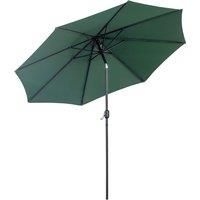 Outsunny 3(m) Tilting Parasol Garden Umbrellas, Outdoor Sun Shade with 8 Ribs, Tilt and Crank Handle for Balcony, Bench, Garden, Green