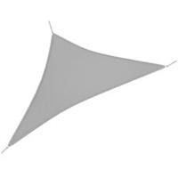 Outsunny 4x4m Triangle Sun Shade Sail Outdoor UV Protection Canopy w/ Rings Grey