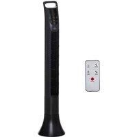 HOMCOM 36/'/' Freestanding Tower Fan, 3 Speed 3 Mode, 7.5h Timer, 70 Degree Oscillation, LED Panel, 5M Remote Controller, Black