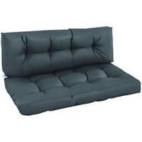 Outsunny 2Pcs Tufted Pallet Cushions Seat Pad Back Cushion Indoor Outdoor