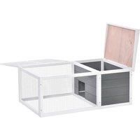 Rabbit Hutch Small Animal Cage Pet Run Cover, with Water-resistant Asphalt Roof