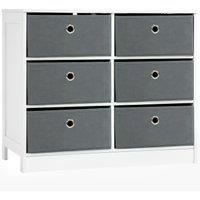 Chests of Drawer Fabric Dresser Storage Cabinet w/ 6 Drawers for Living Room