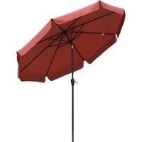 2.7m Patio Umbrella Garden Parasol Tilt Outdoor with Crank, 8 Ribs Ruffles