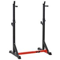 HOMCOM Barbell Rack Squat Weight Lifting Bench Dip Stand Press Home Gym