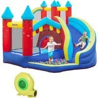 Kids Bouncy Castle with Slide Water Pool Trampoline Climbing Wall with Blower