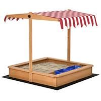 Outsunny Kids Sand Box Play Station, w/ Adjustable Canopy, Aged 37 Years Old