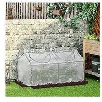 Outsunny Mini Greenhouse With 2 Windows, Plant Flower Herbs Growing, Pe, 120 X 61 X 61Cm