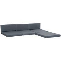 Outsunny Outdoor 7pc Cushion Pad Set for Rattan Furniture - Grey