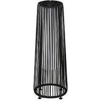 Outsunny Patio Garden Solar Powered Lights Woven Resin Wicker Lantern Auto On/Off