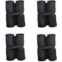 Outsunny 4 Pc Gazebo Sand Bag Weight Set-Black