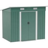 Outsunny 6.8 x 4.3ft Outdoor Garden Storage Shed, Tool Storage Box for Backyard, Patio and Lawn, Green