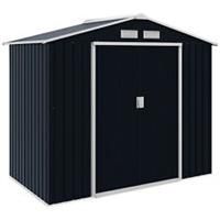 Outsunny Garden Shed Storage Unit w/Locking Door Floor Foundation Vent Dark Grey