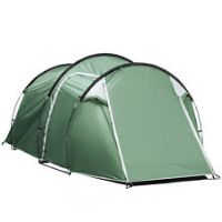 Outsunny 3 Man Camping Tent with Porch and Weather-Resistant Rainfly, Green