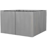 Outsunny 3 x 3(m) Universal Gazebo Replacement Sidewall Set w/ 4 Panels, Grey