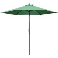 Outsunny 2.8m Patio Parasols Umbrellas Outdoor 6 Ribs Sunshade Canopy Manual Push Garden Backyard Furniture, Green